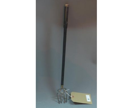 A silver pronged fork, hallmarked Chester. L. 48cm 