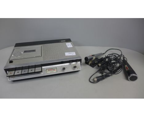 A Philips Cassette Recorder with microphone 