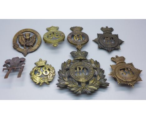 Victorian British Army cap badges 