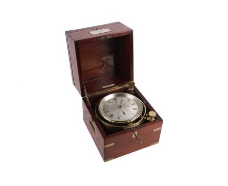 A. Johansen; a 19th century, 2-day marine chronometer, No.2274, in brass banded case, with chain fusee movement, and titled a