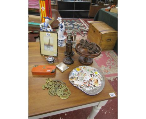Selection of collectables to include good watercolour and Victorian door knocker etc