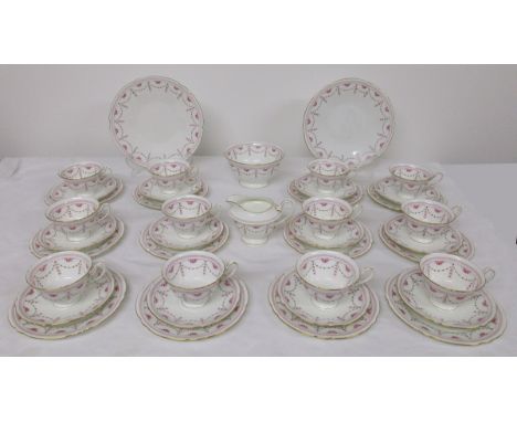 12 person Wileman &amp; Co 'The Foley China' (pre Shelley) tea service pattern 8126We have done a brief examination and found