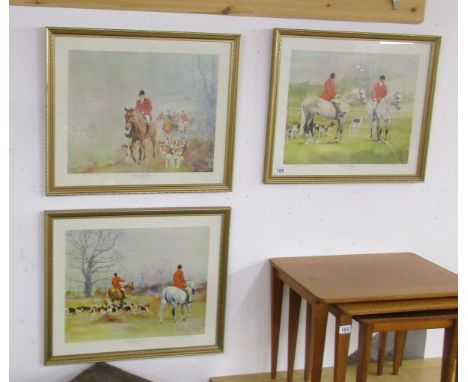 3 hunting prints by R P Reynolds