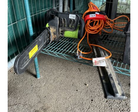 A hedge cutter &amp; chainsaw