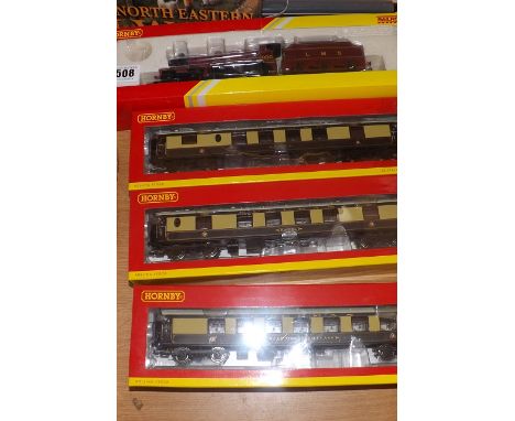 HORNBY MODEL RAILWAY LOCOMOTIVE LMS COMPOUND 4-4-0 R 3063 &amp; BRIGHTON BELLE CAR TRAILER 1ST "DORIS",BRIGHTON BELLE CAR TRA
