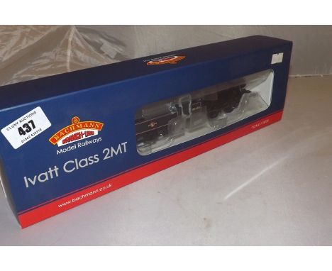BACHMANN MODEL LOCOMOTIVE IVATT CLASS 2MT 46446 BR BLACK LATE CREST BOXED