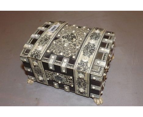 BONE / IVORY POCKET WATCH CASKET INSCRIBED IN INK " ALEX MILLER FROM THE BOYS OF THE LOWER SCHOOL FREE CHURCH INSTITUTION MAD