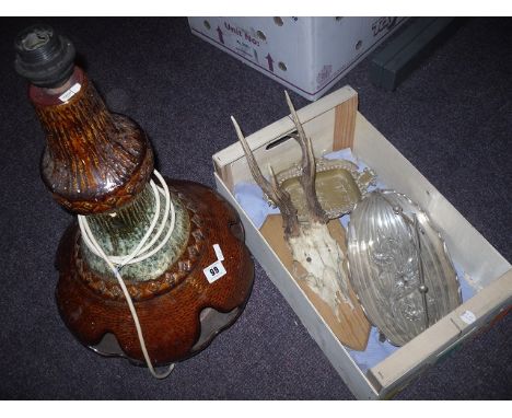 TABLE LAMP GERMAN POTTERY & OTHER MISC