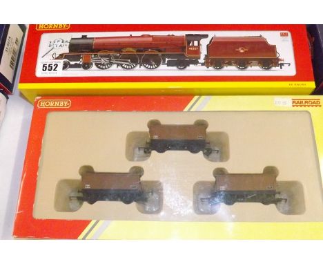 HORNBY MODEL LOCOMOTIVE BR 4-6-2 PRINCESS ROYAL CLASS  " PRINCESS ARTHUR OF CONNAUGHT" , &amp;  R 6473 TRIPLE MINERAL WAGON P