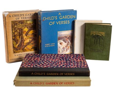STEVENSON, Robert Louis - A Child's Garden of Verses. Lithograph illustrations by Roger Duvoisin hand coloured. Calf backed i