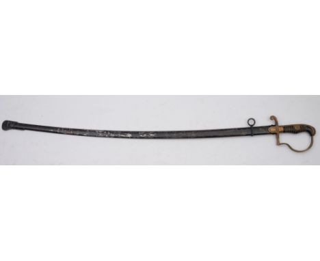 A Third Reich Period Army Officer's sword, maker Eichorn, Solingen, the curved fullered blade stamped with squirrel mark to r