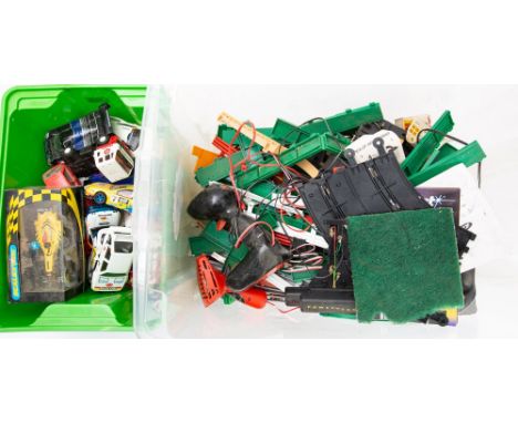 Scalextric. A group of unboxed race and rally cars, including a boxed C2126 Jordan F1, No.9, an Audi Quattro, Mini and others