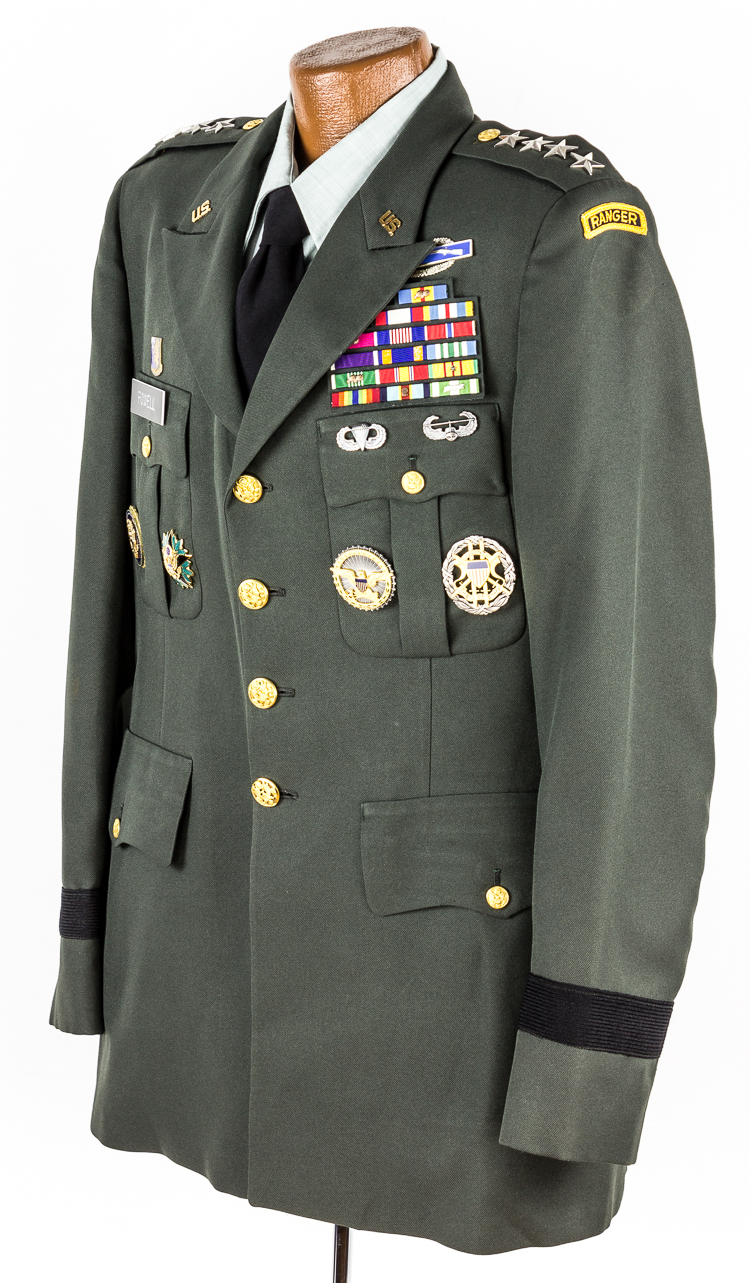 GEN. COLIN POWELL'S ORIGINAL GENERAL UNIFORM WITH STARS, SLEEVE PATCHES ...