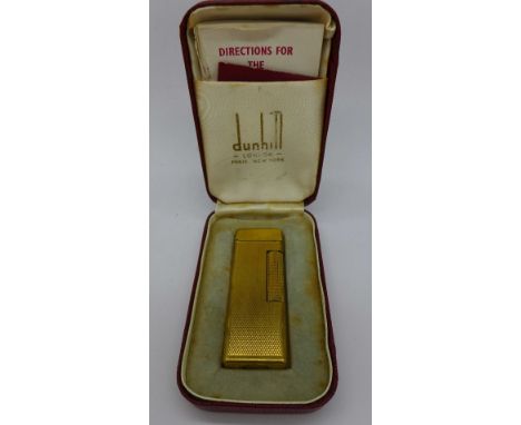 A Dunhill lighter, cased