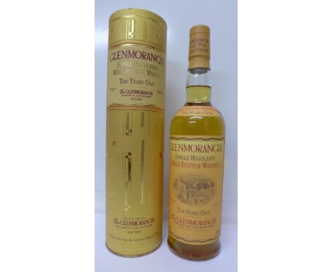 A bottle of Glenmorangie Single Malt Ten Years Old Scotch Whisky, boxed