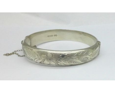 A silver bangle, Birmingham 1965