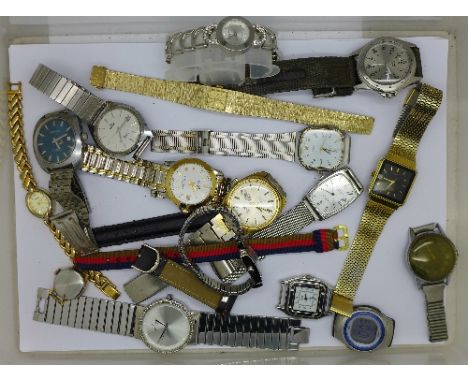 A collection of wristwatches, Oris, Sekonda and Rotary