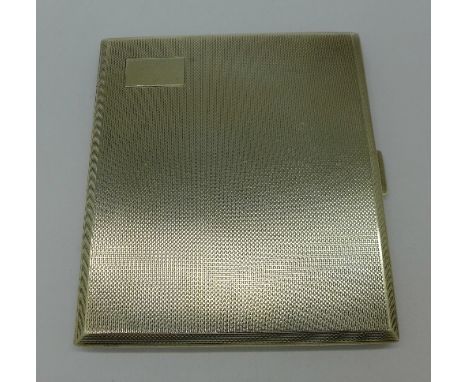 A silver cigarette case, 144g