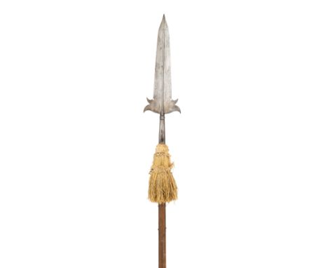 Ⓜ A FRENCH PARTISAN FOR THE ROYAL GUARD OF LOUIS XIV AS DAUPHIN (1638, 1643-1715), CIRCA 1638-43with tapering flat head forme
