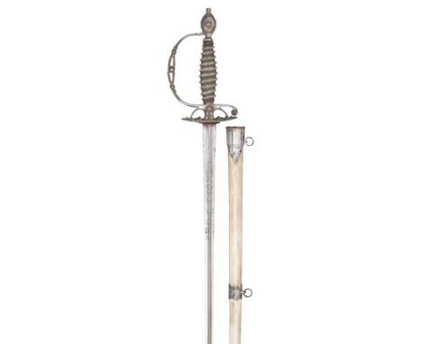 A FINE AND RARE ENGLISH SMALLSWORD WITH CUT-STEEL HILT, CIRCA 1775-1785, PROBABLY WOODSTOCKwith slender tapering blade of hol