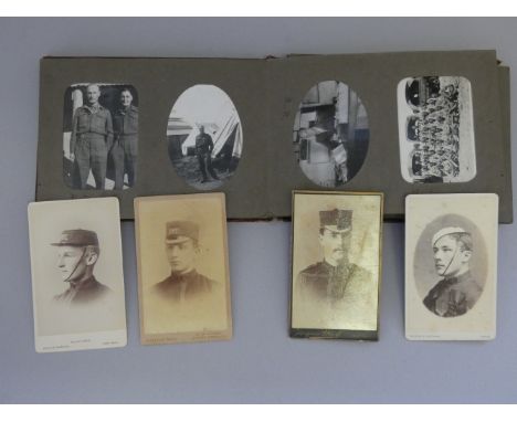 A PHOTOGRAPH ALBUM OF INDIAN ARMY INTERESTthe small album containing nine pages, each with four small snapshots of WW2 vintag