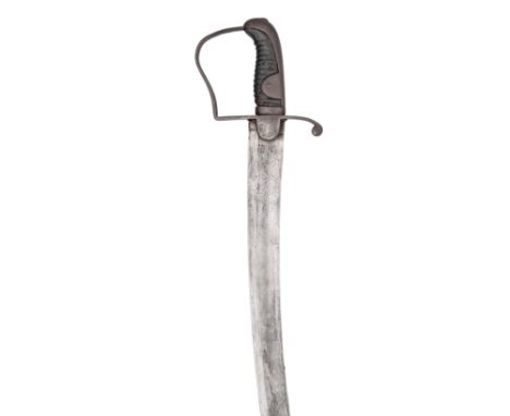 A 1796 PATTERN LIGHT CAVALRY SWORDof regulation type, with curved fullered blade stamped ~Dawes Birmingham~ on the back-edge,