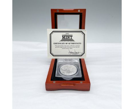 First Day of Issue. Certified number 11847 of 13018. The obverse side depicts full length figure of Liberty in stride draped 