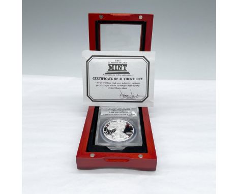 First Day of Issue. Certified number 994 of 1298. San Francisco Mint. The obverse side depicts full length figure of Liberty 