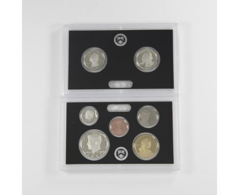 Two US Mint protective cases, San Francisco Mint. Collection includes Tuskegee Airmen Quarter, George Washington Quarter, Lin