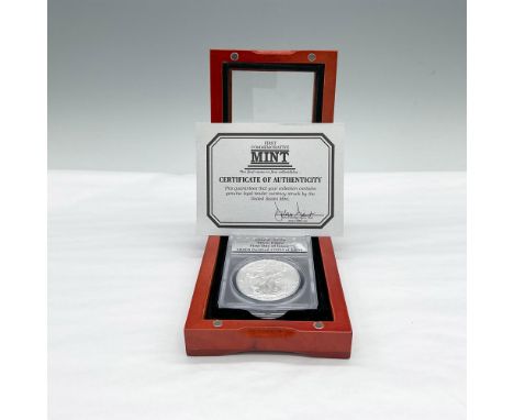 First Day of Issue. Certified number 924 of 1899. West Point Mint. The obverse side depicts full length figure of Liberty in 
