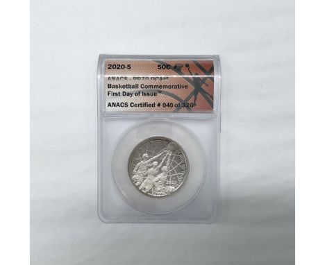 San Francisco Mint. ANACS Graded and Slabbed PR70 DCAM. First Day of Issue. Certified number 40 of 326. The obverse side show