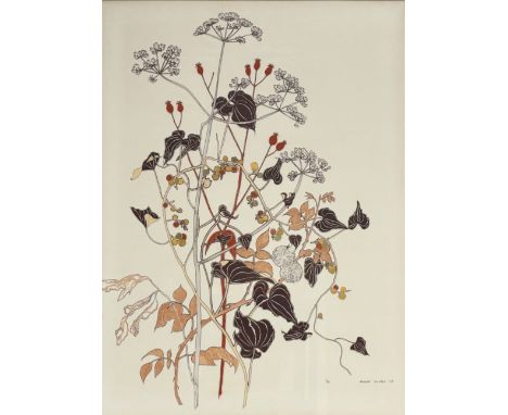 Bridget McHale (British 20thc) Flower Study, 4/25 screenprint, signed and dated 1978, in a glazed frame. (