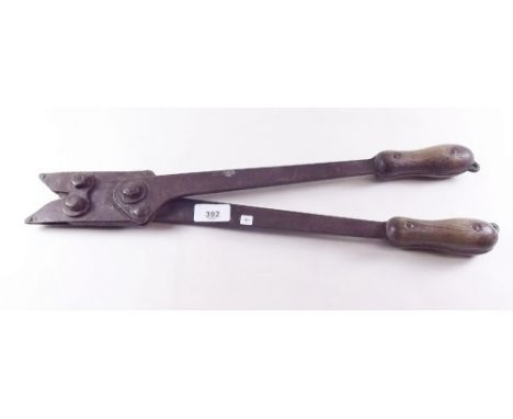 A pair of WWI trench warfare ordnance arrow marked barbed wire cutters 