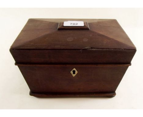 A 19th century rosewood tea caddy 