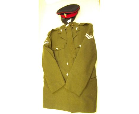 A 1950's REME army uniform and cap 