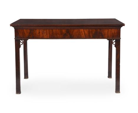 A GEORGE III MAHOGANY SIDE TABLEIN THE MANNER OF THOMAS CHIPPENDALE, CIRCA 176578cm high, 119cm wide, 60cm deep Condition Rep