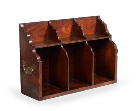 A GEORGE II MAHOGANY BOOK CARRIER IN THE MANNER OF THOMAS CHIPPENDALE, CIRCA 175040cm high, 59cm wide, 19cm deepCondition Rep