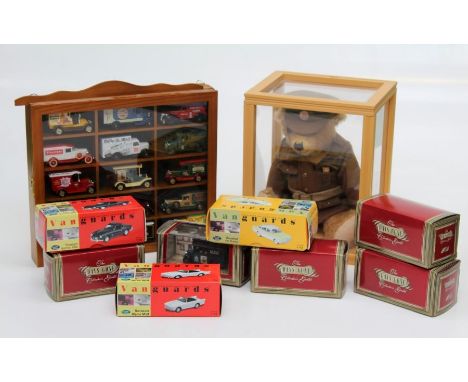 A selection mint boxed Vanguard, Lledo Days Gone and fifteen Days Gone vehicles in smart display case. Also included is a ted