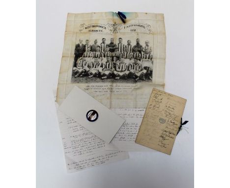 West Bromwich Albion Football Club. A dinner card signed by the players to celebrate the winning of The Football League Champ