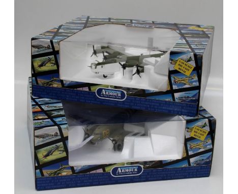 Two large Armour Franklin mint die cast models. 1: 48 scale. One B24 Liberator and one C47 Dakota in their display boxes. Nr 