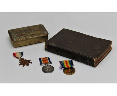 A First War trio to Captain C A Farrell, R.A.M.C, together with a 1914 Christmas tin and a 1911 copy of the&nbsp;R.A.M.C trai