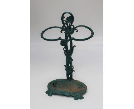 A Victorian organic form cast iron stick stand, 63cm