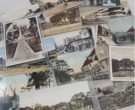 Quantity of Edwardian and other vintage collectors postcards Kent towns and villages 50 items in lot