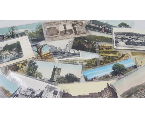 Quantity of Edwardian and other vintage collectors postcards Surrey related unused 70 items in lot