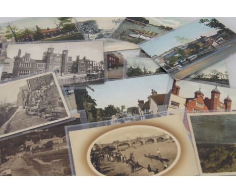 Quantity of Edwardian and other vintage collectors postcards Surrey related posted 60 items in lot