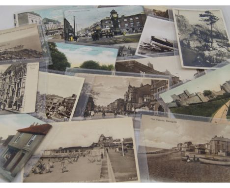 Quantity of Edwardian and other vintage collectors postcards Kent seaside towns 40 items in lot