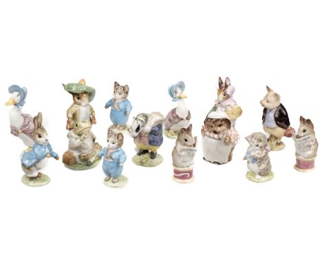 * Beswick. A group of 13 Beatrix Potter figures, each with Beswick gold circle backstamp (BP-1a), issued 1948-1955, thirteen 