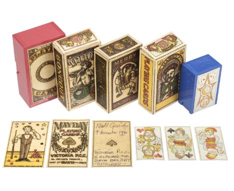 * Gerich (Karl). No.21: Patience, England, Bath, circa 1991, the complete deck of 52 (plus joker) miniature hand-coloured etc