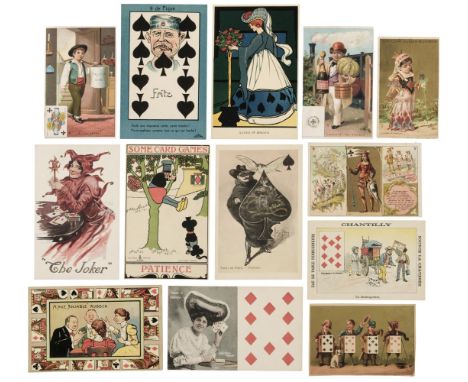 * Trade Cards. A collection of advertising cards with a playing card theme, French, late 19th/early 20th century, approximate