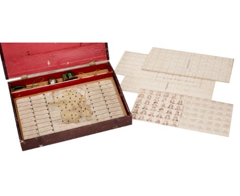 * French Electric Game. Le Sphynx Moderne, circa 1910, wooden box with hinged lid and fully fitted interior comprising top se